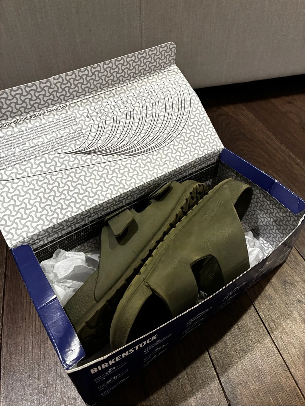 Birkenstock Arizona EVA Waterproof Sandals Olive Green Dual Strap Slides